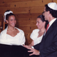 Lacey Schwartz was raised by Peggy and Robert Schwartz, who appear with her in a photo of her bar mitzvah. She was led to believe she was white. Now she tells her story in the doumentary Little White Lie.
Courtesy of Independent Lens